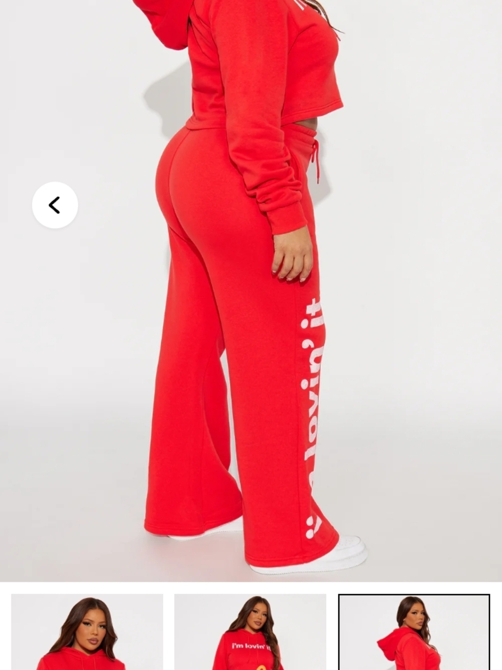 Red Graphic Hooded Set Includes Wide-Leg Sweatpants✨🆕❤️